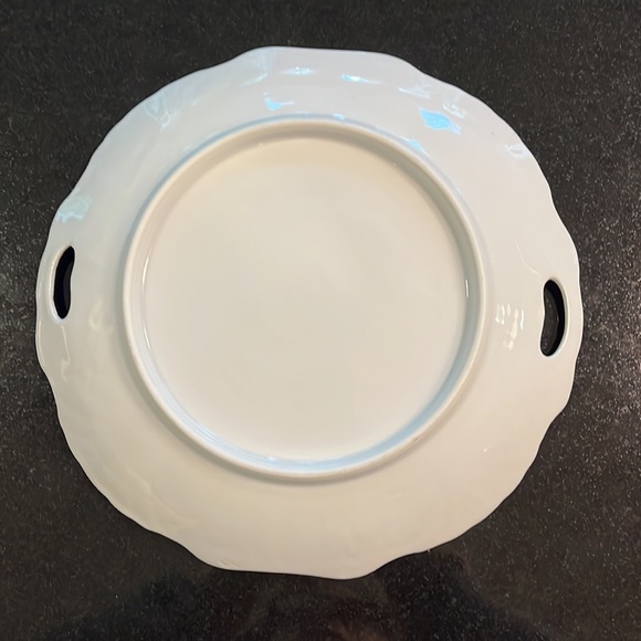 Gorgeous Decorative Plate with Pearl Luster Overlay - Yellow and Lavende… - Picture 9 of 9